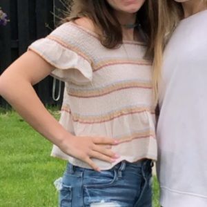 crop off the shoulder shirt